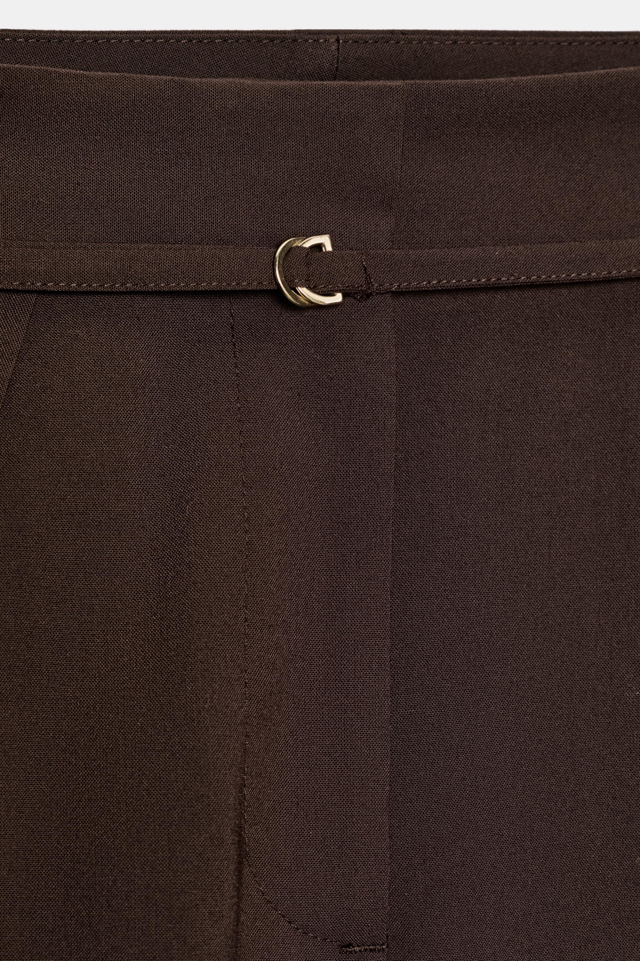 WIDE LEG BELTED PANTS